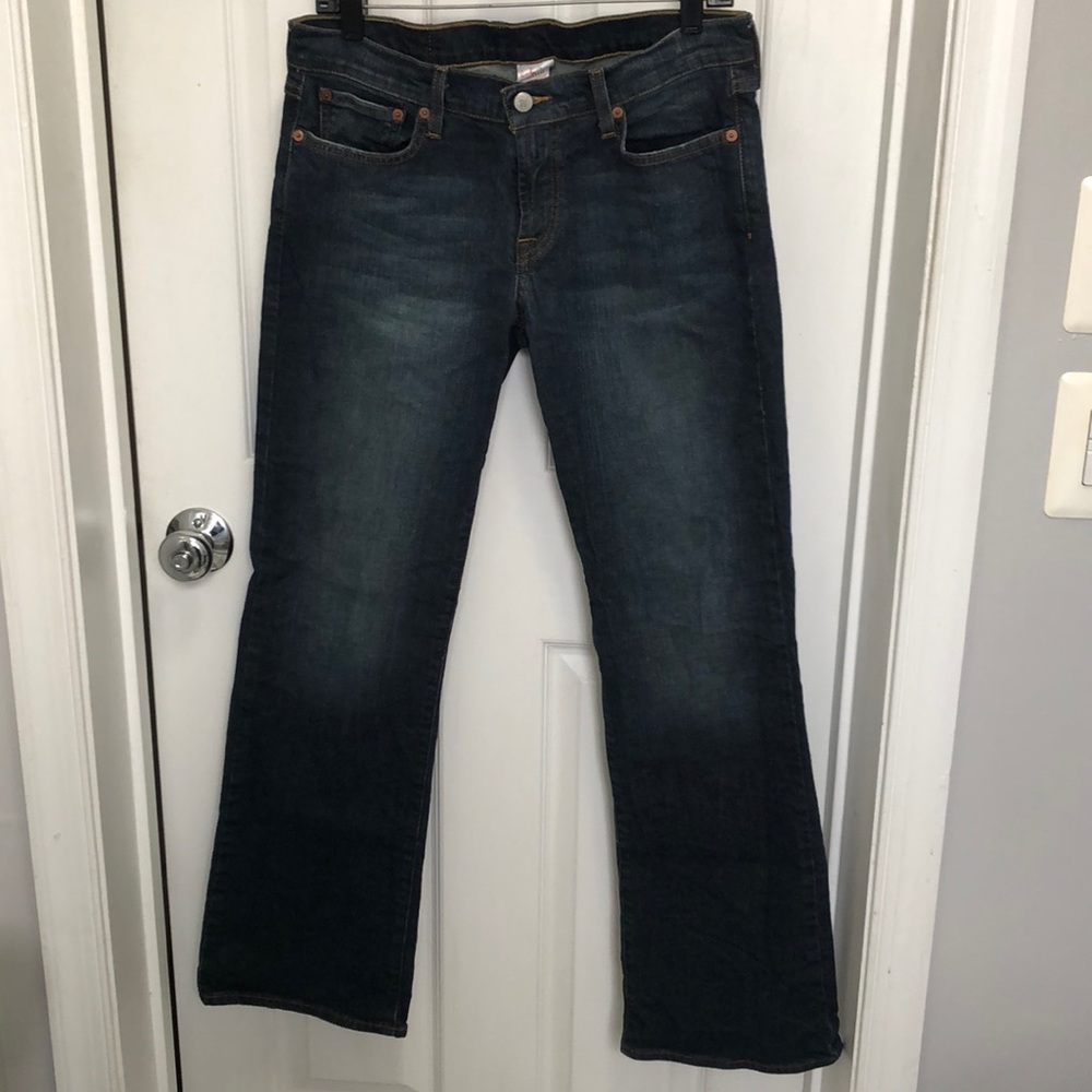 Lucky dungarees denim jeans size 30 mid rise flare